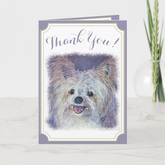 Sweet White Yorkie THANK YOU (Front)