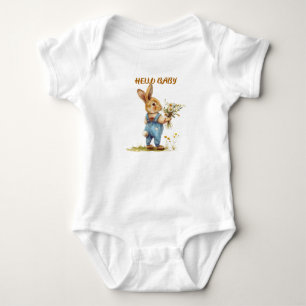Sweet Wild Rabbit Baby Bodysuit – "Hello Baby"