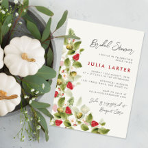Sweet Wildflowers Strawberry Bridal Shower