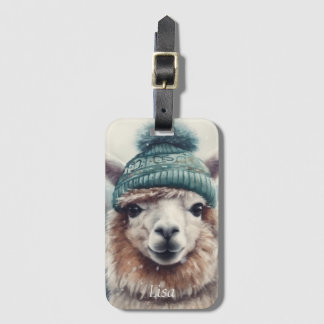 Sweet Winter Alpaca, custom Luggage Tag
