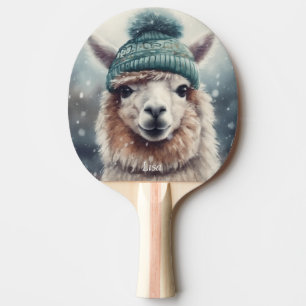 Sweet Winter Alpaca, custom Ping Pong Paddle
