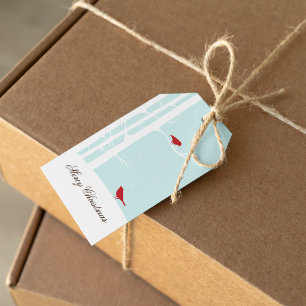 Sweet Winter Birds Christmas Gift Tags