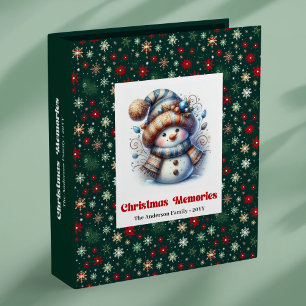 Sweet winter Christmas snowman kids photo memory  Binder