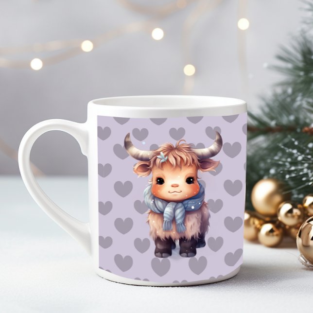 Sweet winter cow coffee mug (Creator Uploaded)