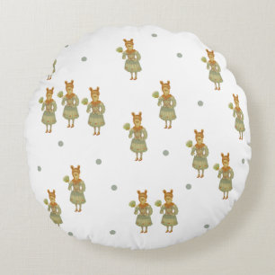 Sweet winter round pillow