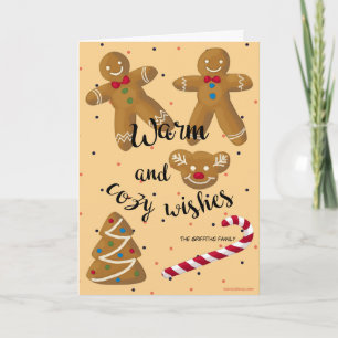 Sweet wishes for a warm Christmas customizable. Holiday Card