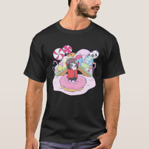 Sweet wizard panda in candy country chocolate fact T-Shirt