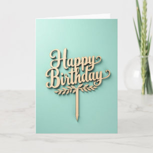Sweet Wood Birthday Card