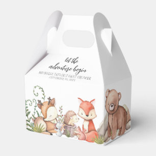 Sweet Woodland Animal Baby shower Favor Box
