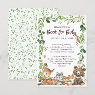 Sweet Woodland Animals Book for Baby Card