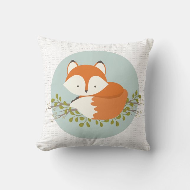 Sweet Woodland Fox Baby Snuggly Pillow (Front)