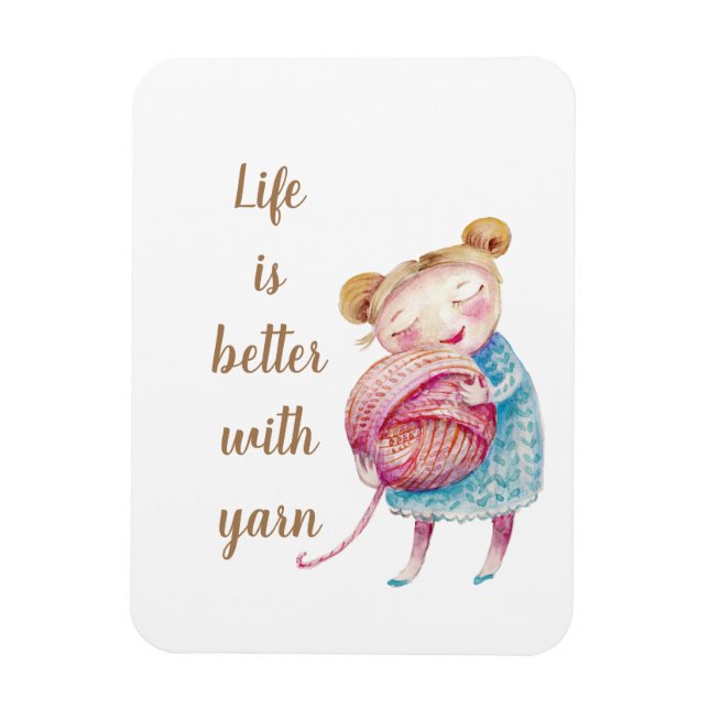 Sweet Yarn Lover Magnet (Vertical)