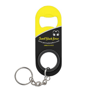 Sweet yellow Bean Promotional Business Keychain Keychain Bottle Opener