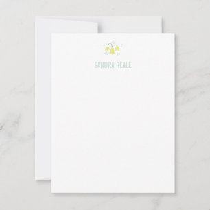 Sweet Yellow Bell Flower Icon Personalized Invitation