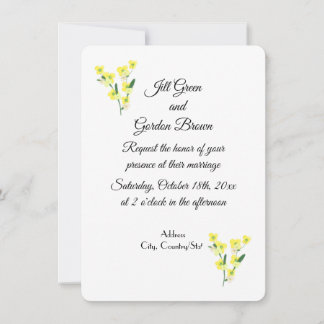 Sweet Yellow Blossoms Invitation