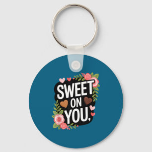 Sweet you romantic valentine's love hearts Artwork Keychain