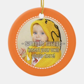 SweetBabyCarrots Babys First Christmas Orange Ceramic Ornament