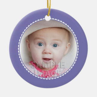 SweetBabyCarrots Babys First Christmas Purple Ceramic Ornament