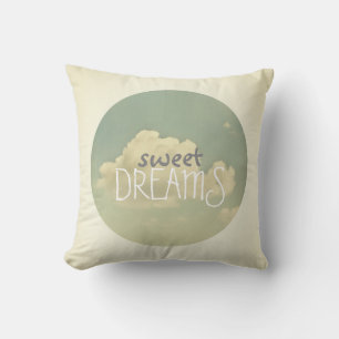 sweetdreams blue sky quote pillow home decor