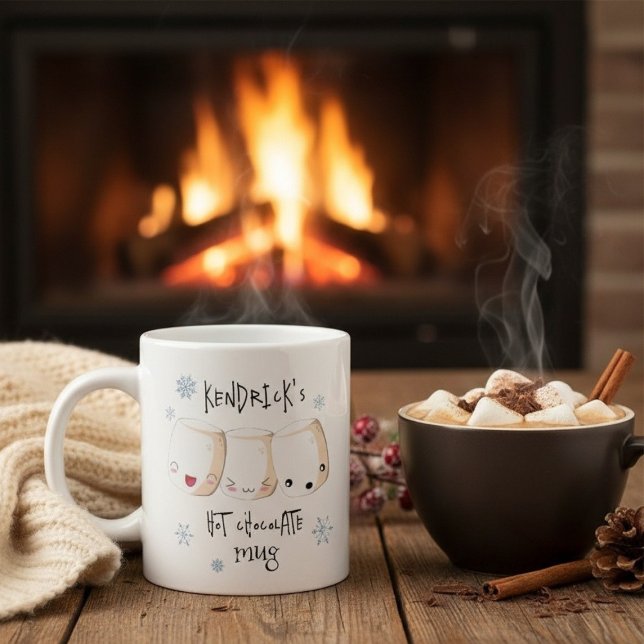 Sweeten Their Sips Personalized Kids Hot Chocolate Large Coffee Mug (Sweeten Their Sips Personalized Kids Hot Chocolate Giant Coffee Mug)