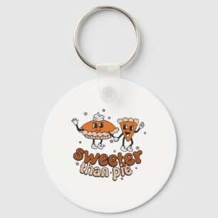 Sweeter Than Pie Byby Fall Autumn Thanksgiving Hal Keychain