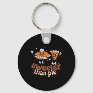 Sweeter Than Pie Fall Vibes Autumn Keychain
