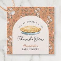 Sweeter than Pie Floral Baby Shower Thank You