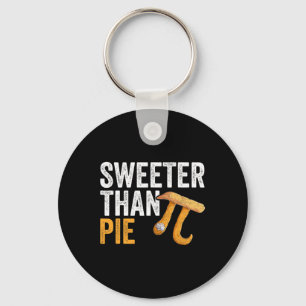 Sweeter Than Pie Math Geek Teacher 3.14 Pi Day Keychain