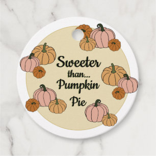 Sweeter than Pumpkin Pie  Favour Tags