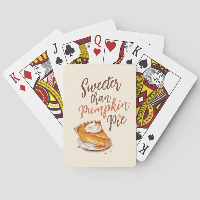 Sweeter than Pumpkin Pie Playing Cards (Back)