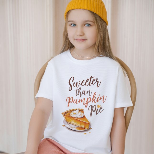 Sweeter Than Pumpkin Spice, Fall Vibes Kids T-Shirt (Creator Uploaded)