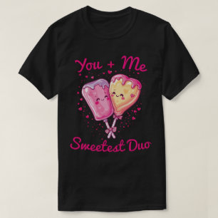 Sweetest Duo - Cute Ice Cream Couple Love Design T-Shirt
