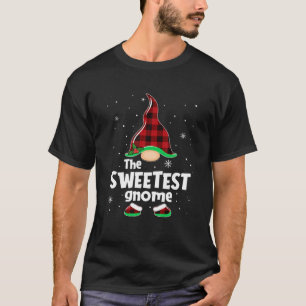 Sweetest Gnome Buffalo Plaid Matching Family Chris T-Shirt