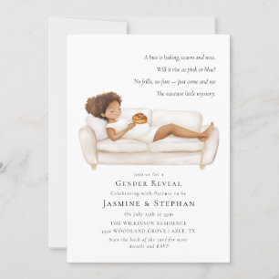 Sweetest Little Mystery Pink Blue gender Reveal  Invitation
