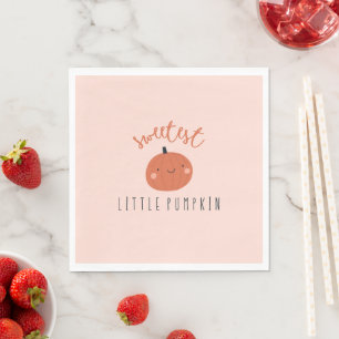 sweetest little pumpkin cute party napkin