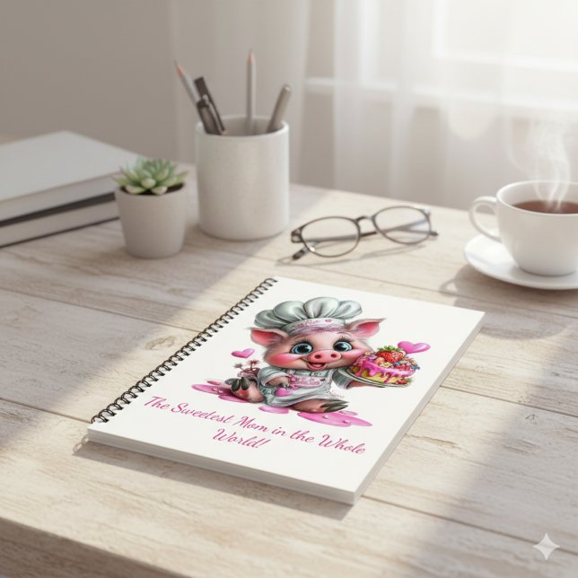 Sweetest Mom Pig Chef Notebook (Creator Uploaded)
