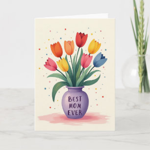 Sweetest Mom Tulip Card