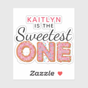 SWEETEST ONE Pink Doughnuts Birthday Name Scrapboo