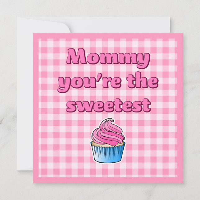 Sweetest Pink Cupcake Card (Front)