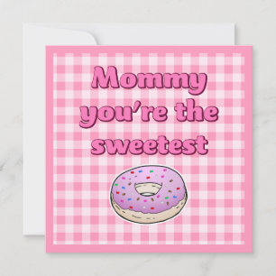Sweetest Pink Doughnut Card