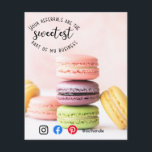 sweetest referrals mailer real estate marketing flyer<br><div class="desc">Sweetest Referrals Business Card Delight your clients and encourage referrals with this playful “Your referrals are the sweetest part of my business” card, featuring a photo of macarons (fully replaceable to suit your brand or industry). Perfect for pairing with sweet treats like candy, biscuits, or ice cream, this card helps...</div>