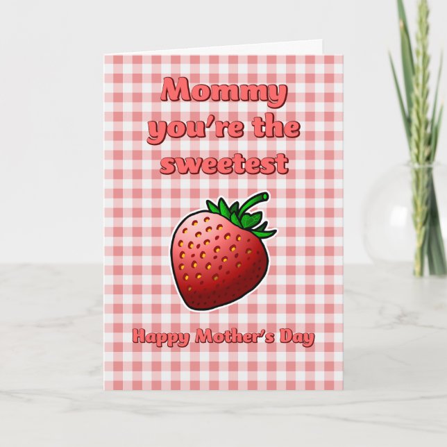 Sweetest Strawberry Card (Front)