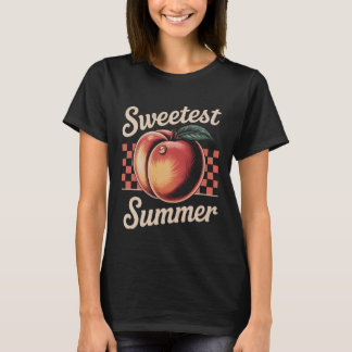 Sweetest Summer Peach Retro T-Shirt – Vintage Summ