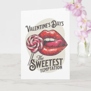 Sweetest Temptation Vintage Lip Art Card