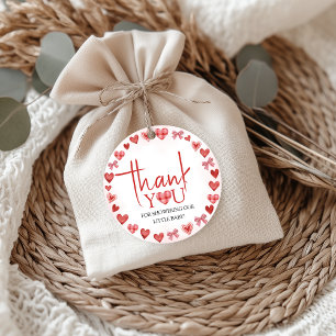 Sweetheart Baby Shower Thank You Favor Tag