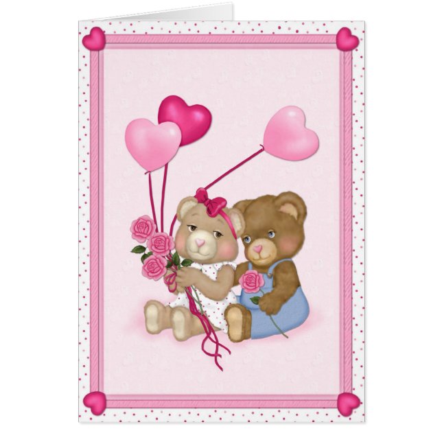 Sweetheart Bears - blank inside (Front)