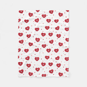 Sweetheart Buttons Fleece Blanket