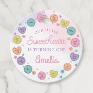 Sweetheart Candy Valentine Birthday Favour Tags
