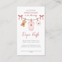 Sweetheart Clothesline Teddy Bear Diaper Raffle