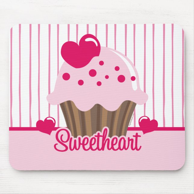 Sweetheart Cupcake Mousepad (Front)
